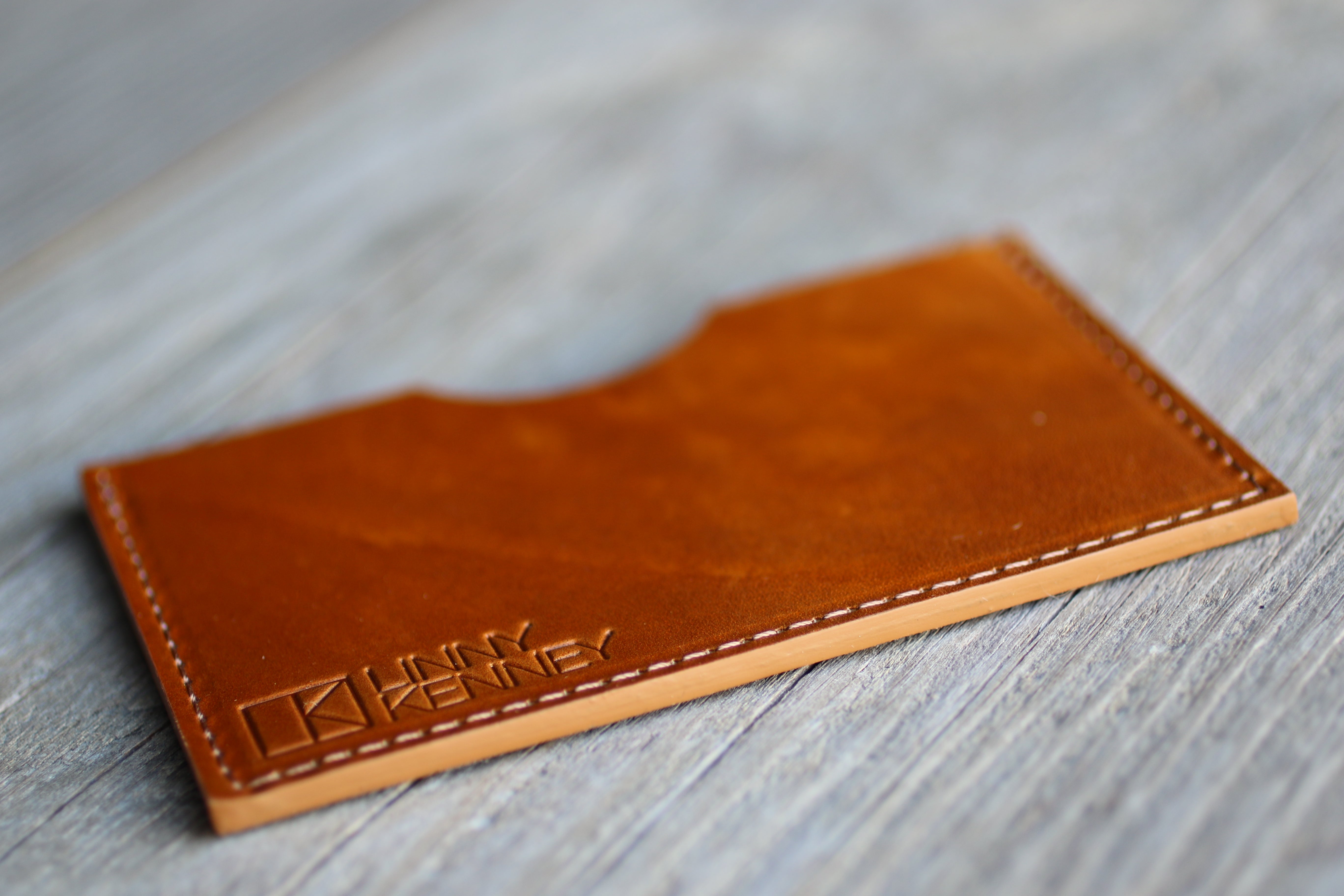 Italian leather minimalist card wallet