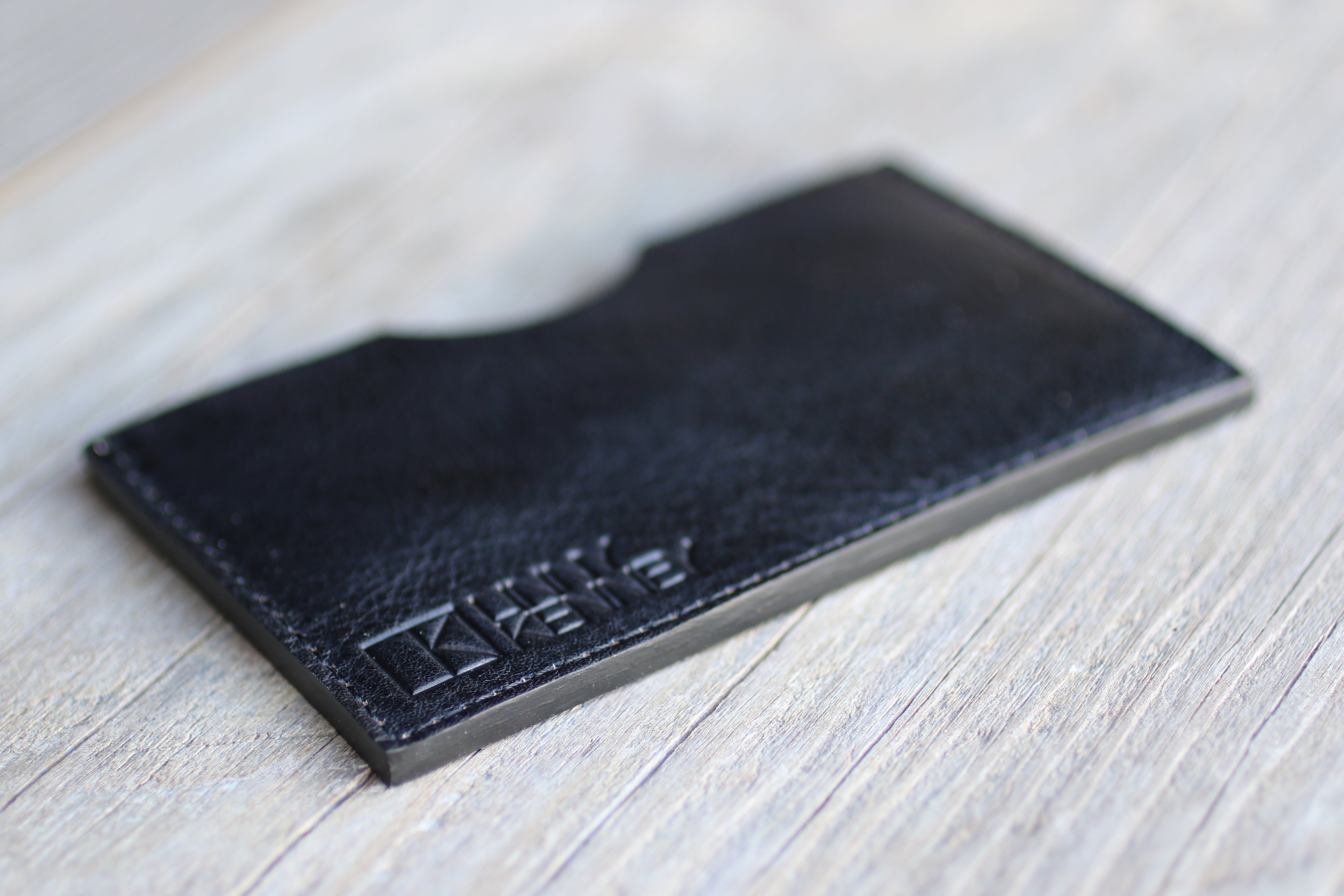 Italian leather minimalist card wallet