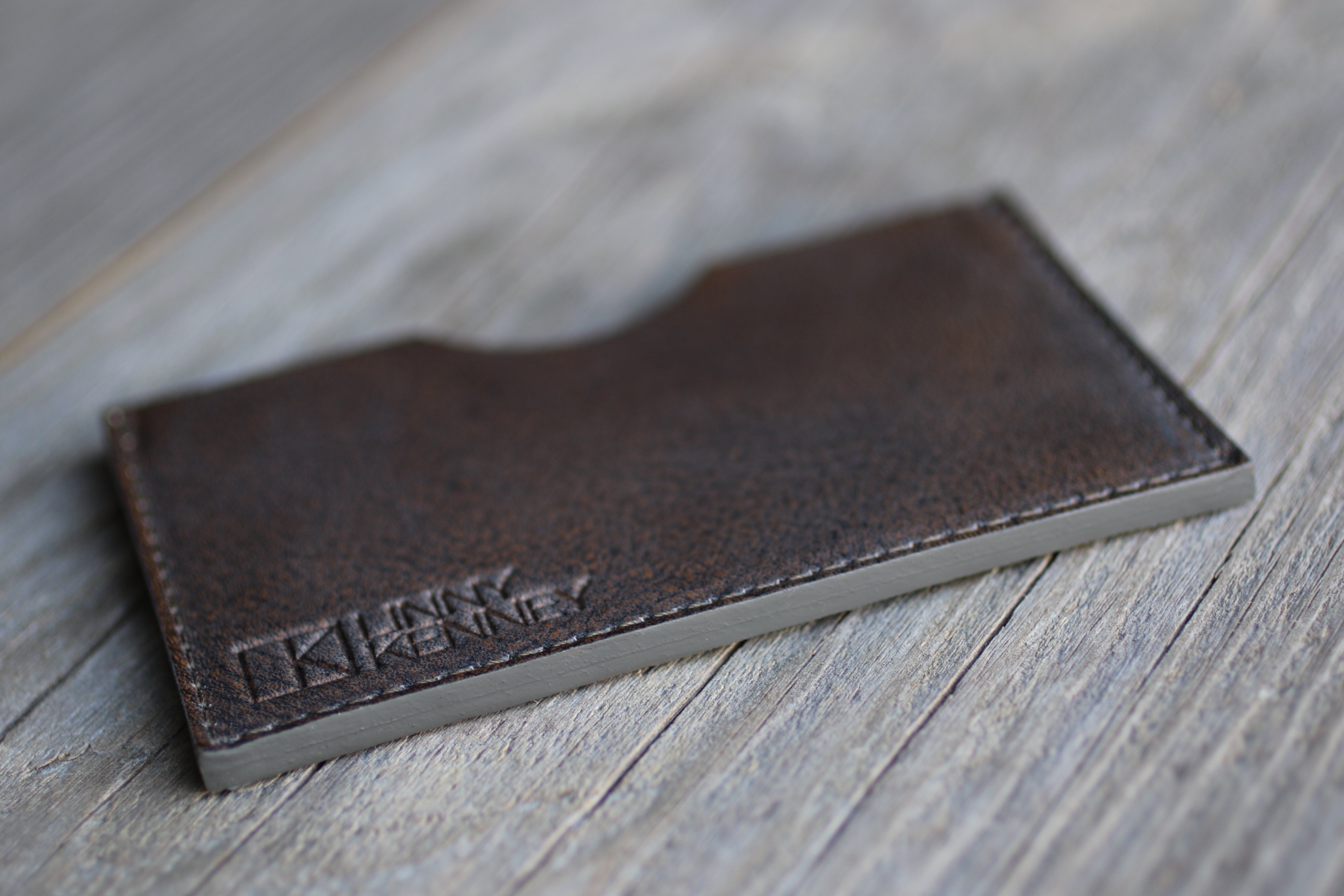 Italian leather minimalist card wallet