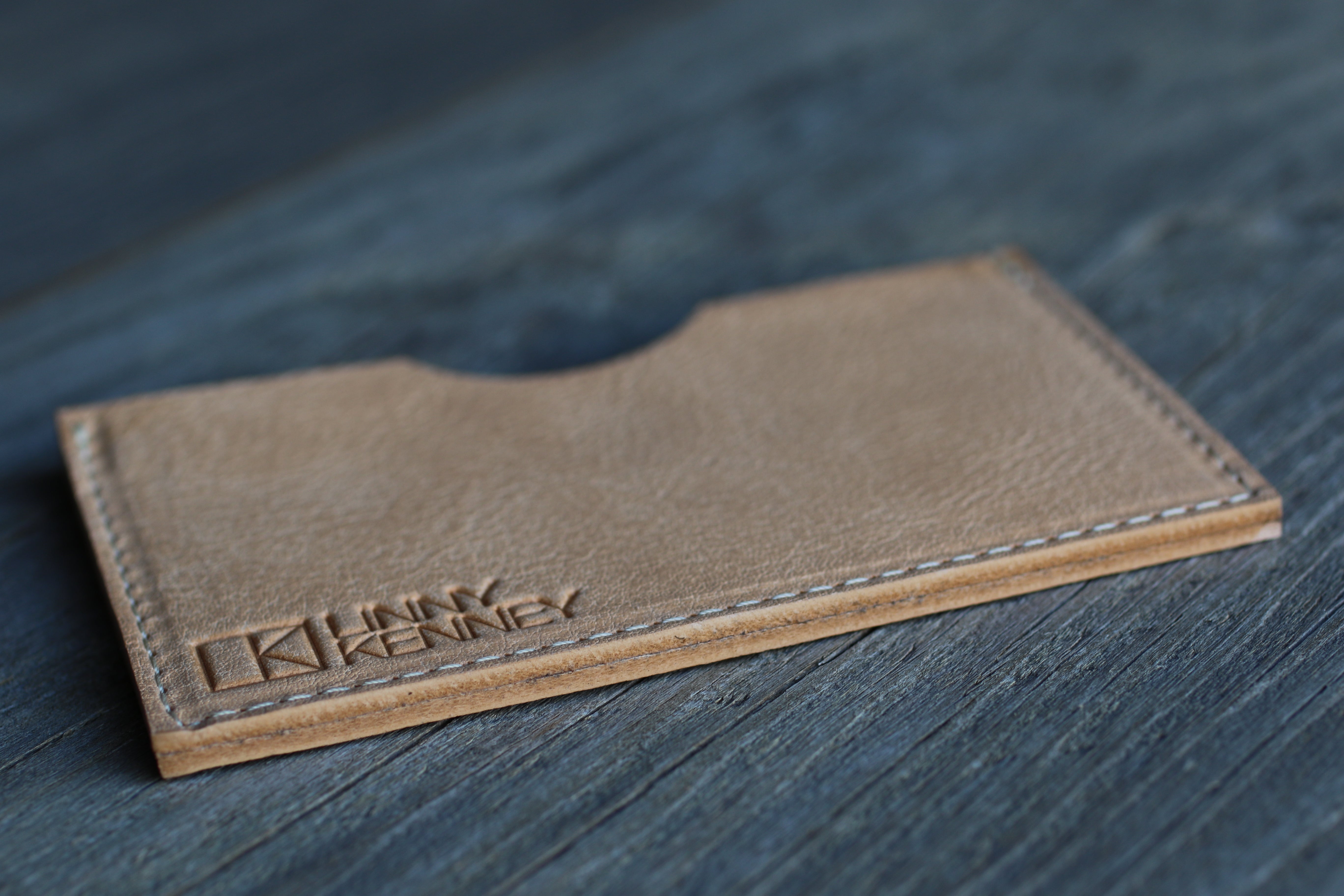 Italian leather minimalist card wallet