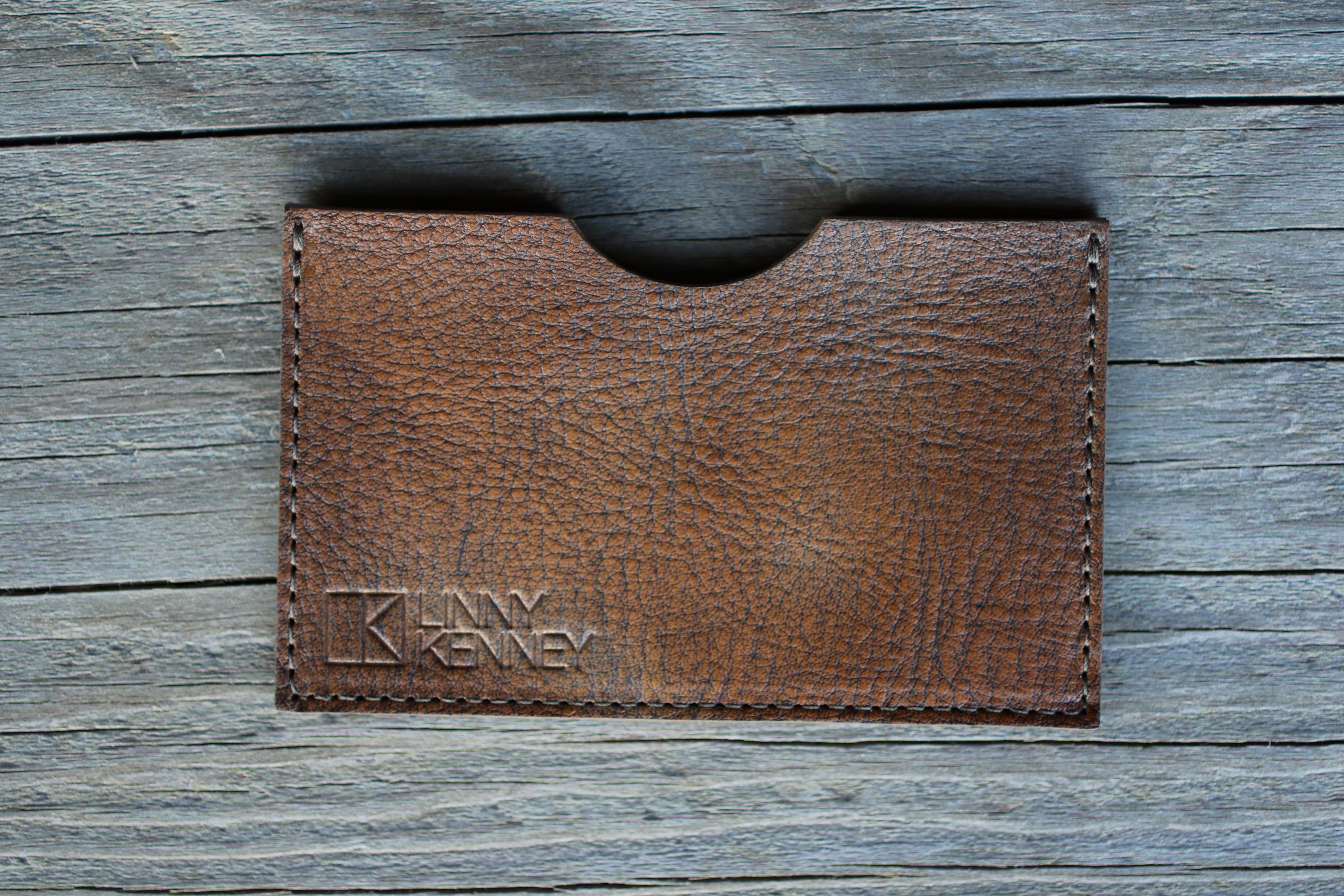 Italian leather minimalist card wallet