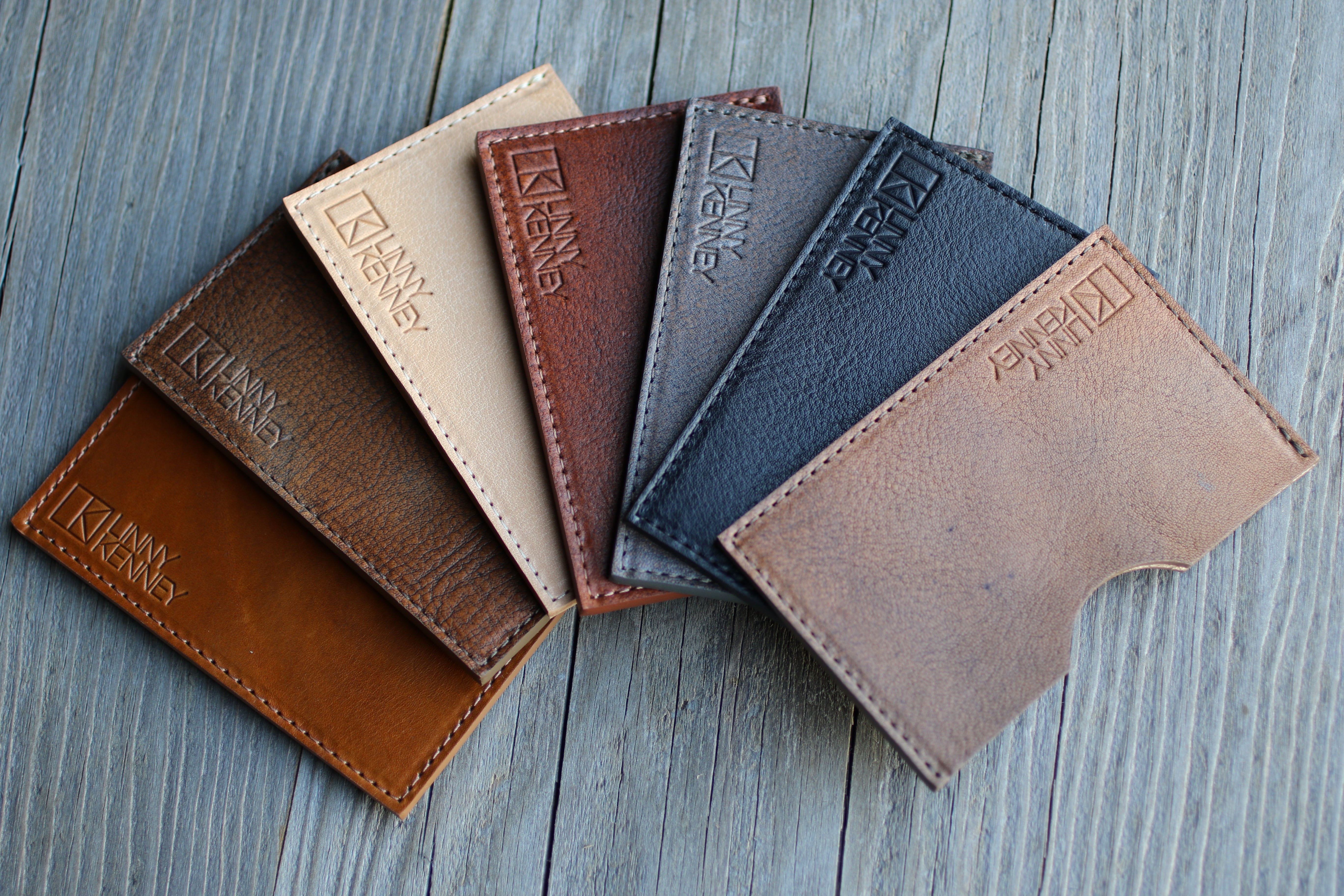 Italian leather minimalist card wallet