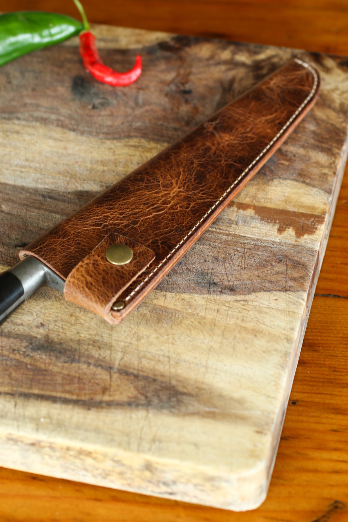 American Bison Leather Knife Sheath