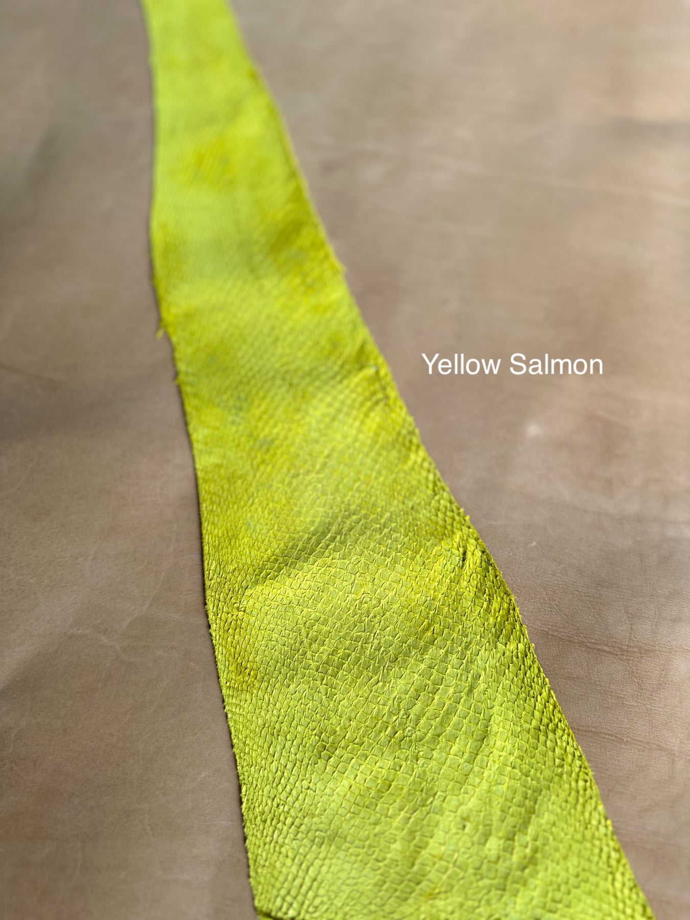 yellow salmon skin