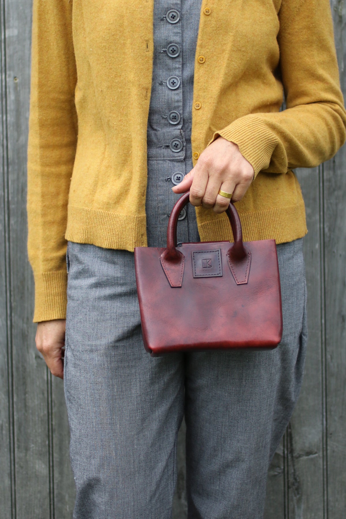 Mini Tote in "Red Wine"