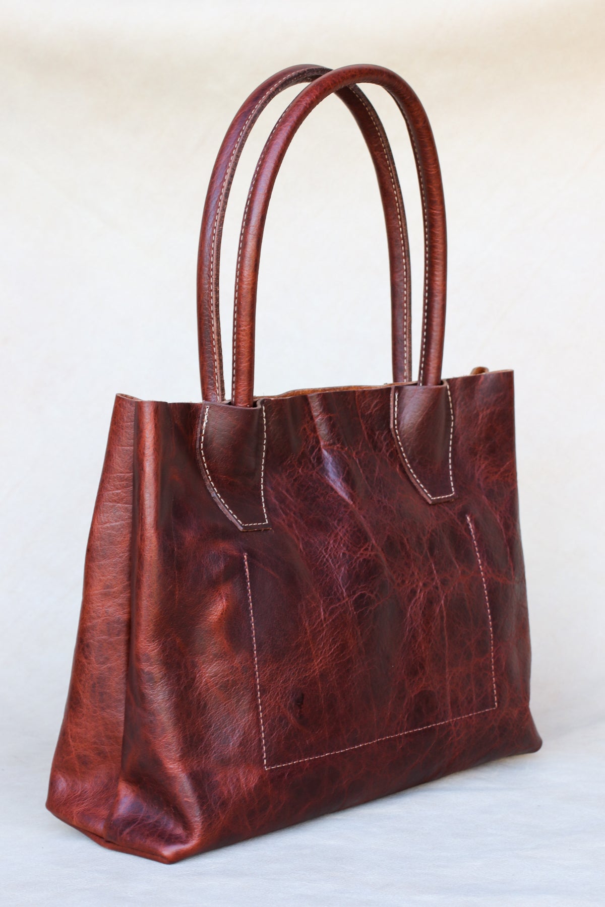 Red-American-Bison-Leather-Tote