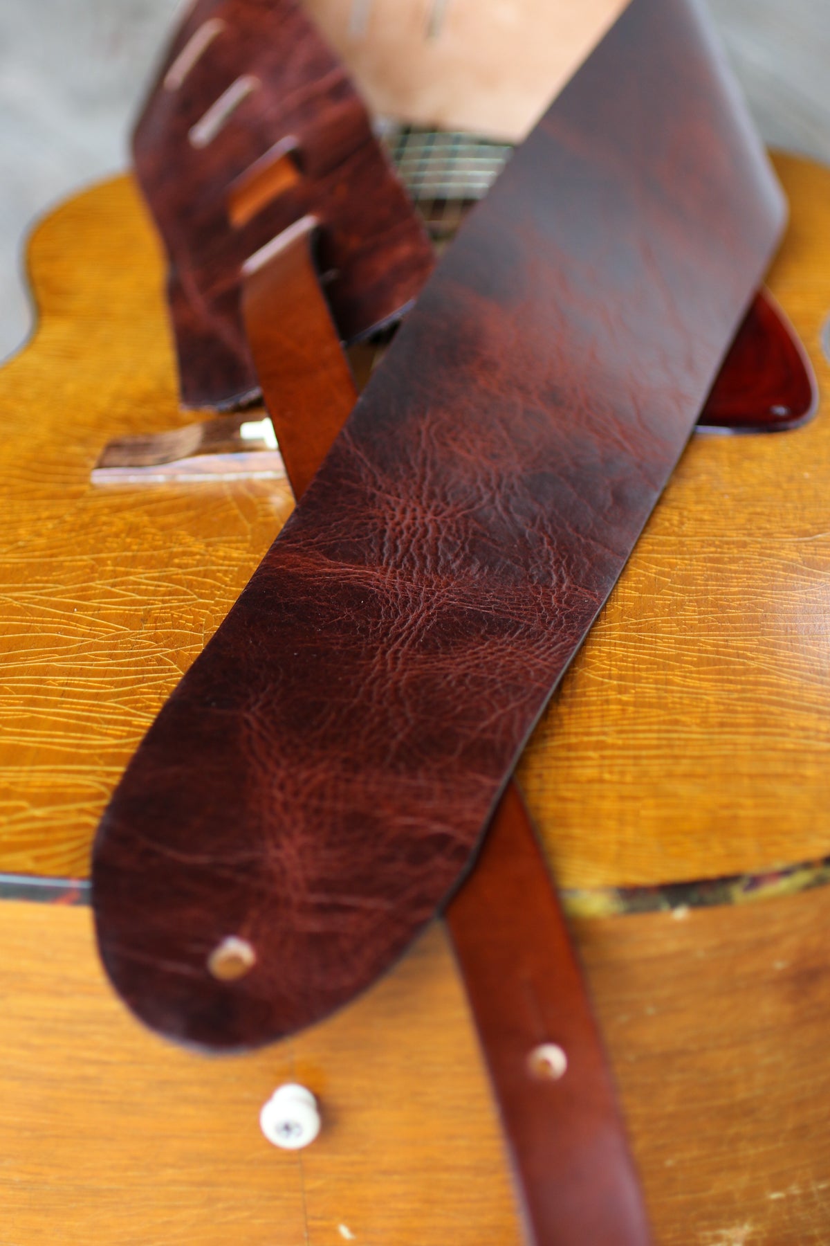 American Bison Leather Guitar Strap