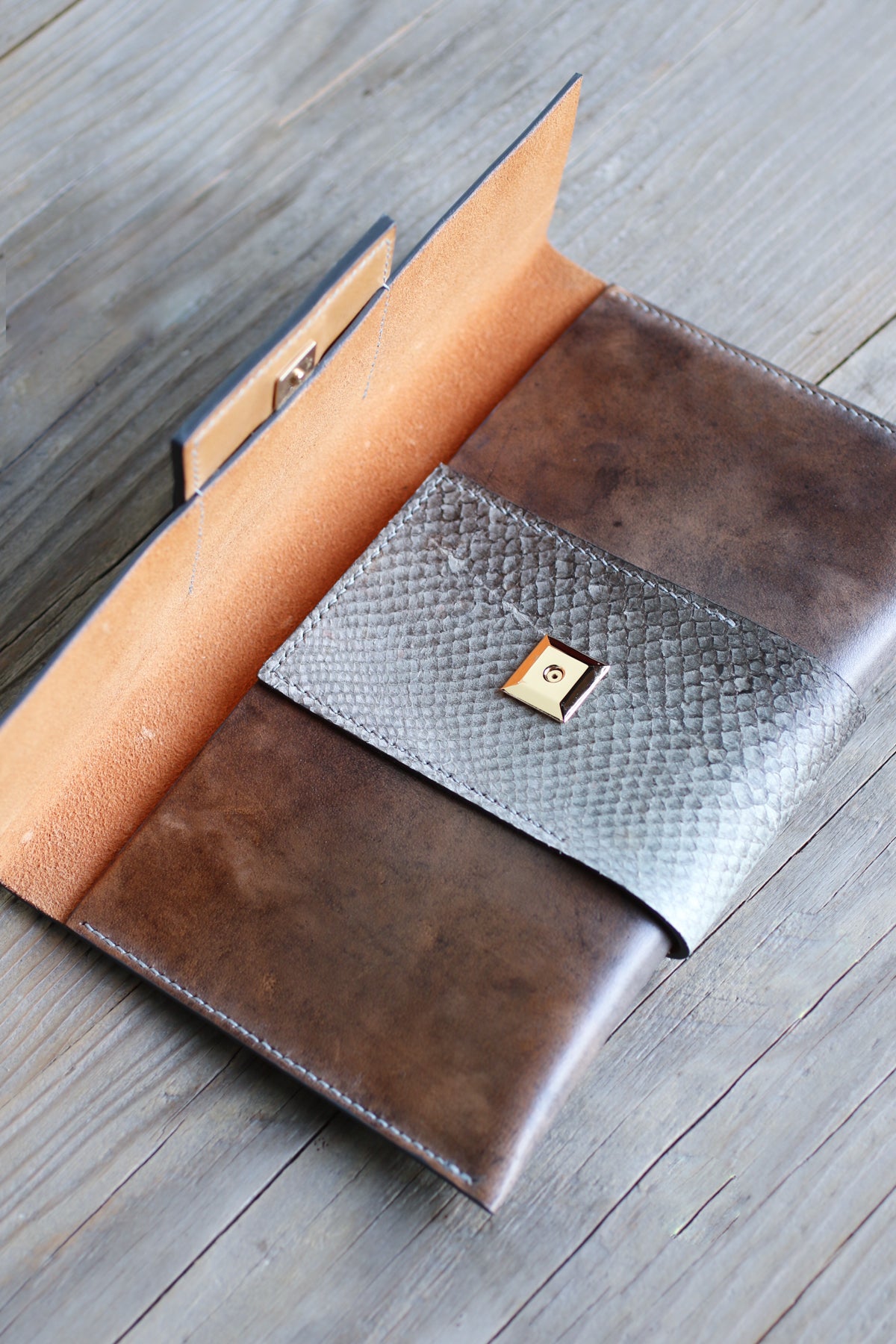 Fish Leather Clutch