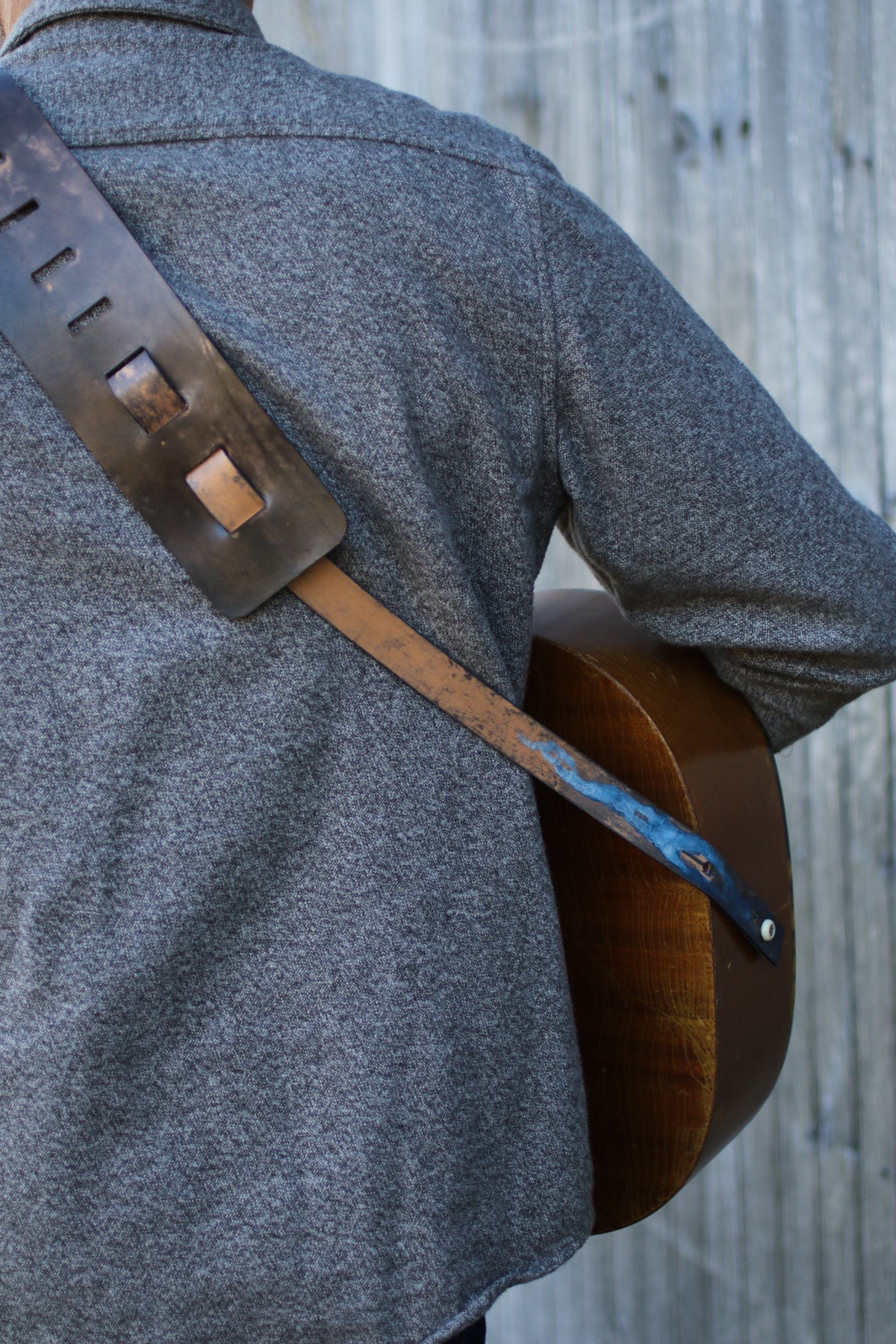 whale calf art guitar strap