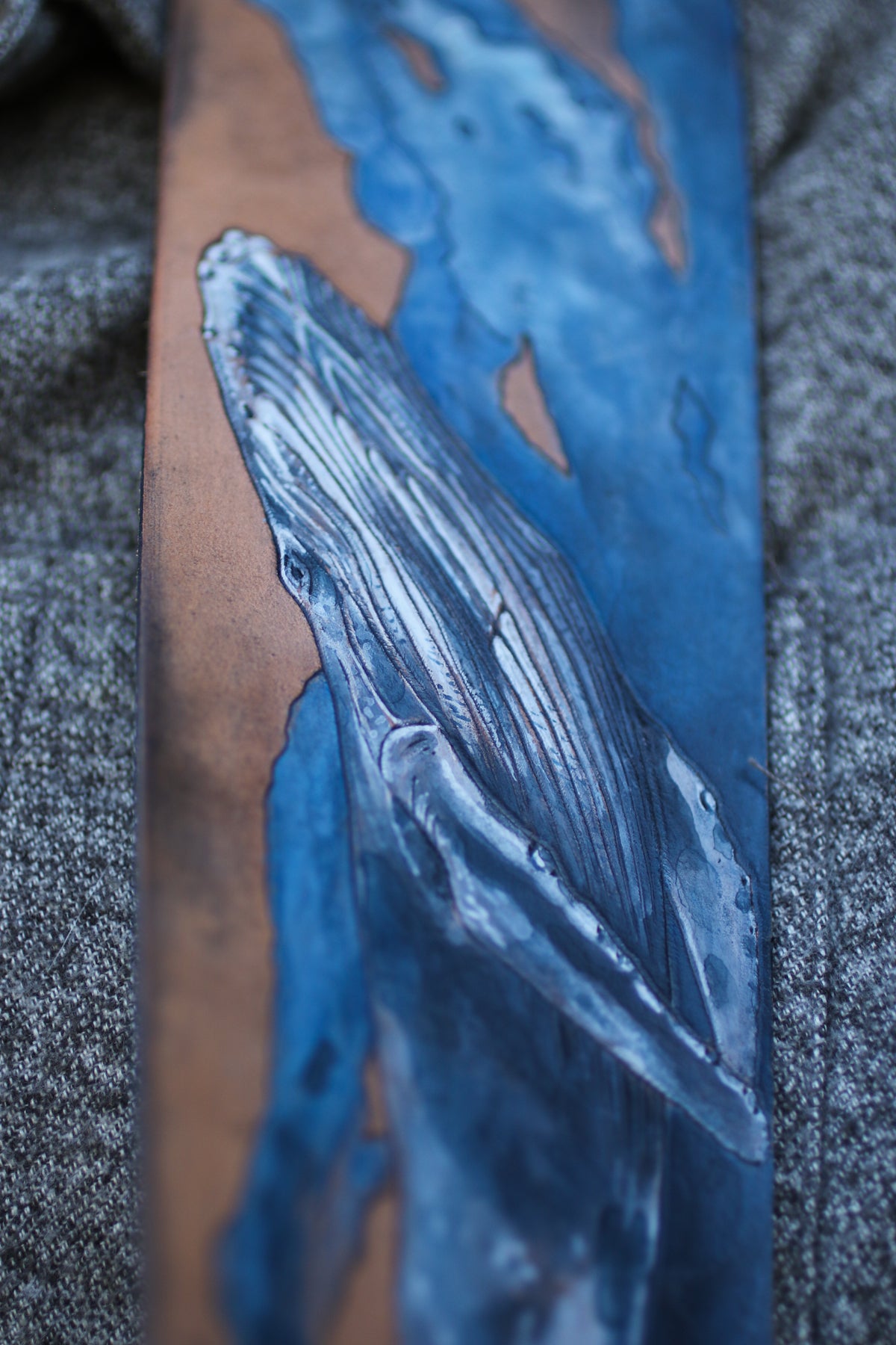 whale calf art guitar strap